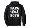 Papa Both Funny Baseball And Cheer Hoodie - Casual Everyday Wear Men Women - T-Shirt, Sweatshirt, Hoodie