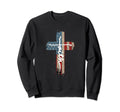 Faith American Flag Cross Sweatshirt - Casual Everyday Wear for Adults - T-Shirt, Sweatshirt, Hoodie