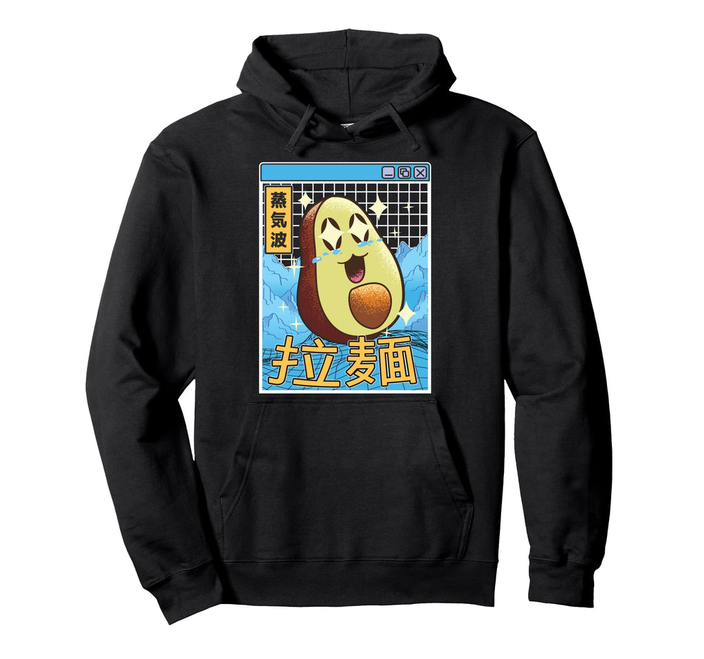 Happy Avocado Digital Japan 80S Otaku Hoodie - Unique Graphic for Adults - T-Shirt, Sweatshirt, Hoodie