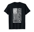 Surveyor Attitude Distressed Usa Flag T-Shirt - Minimalist Print Men Women - T-Shirt, Sweatshirt, Hoodie