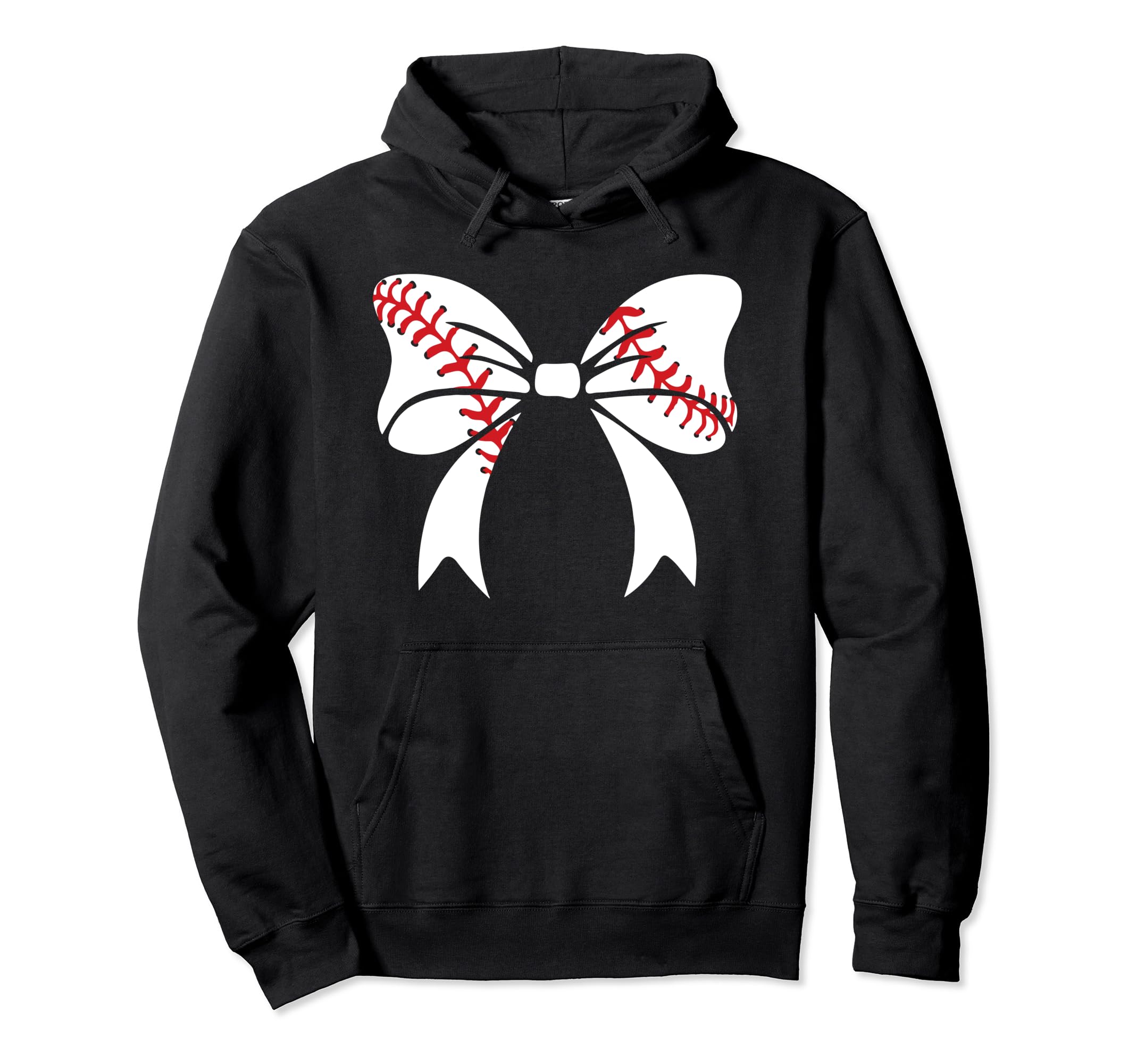 Baseball Bow Baseball Mom Mothers Hoodie - Casual Everyday Wear for Adults - T-Shirt, Sweatshirt, Hoodie