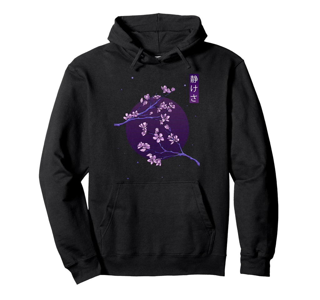 Aesthetic Vaporwave Japanese Blossom Hoodie - Unique Graphic Unisex - T-Shirt, Sweatshirt, Hoodie