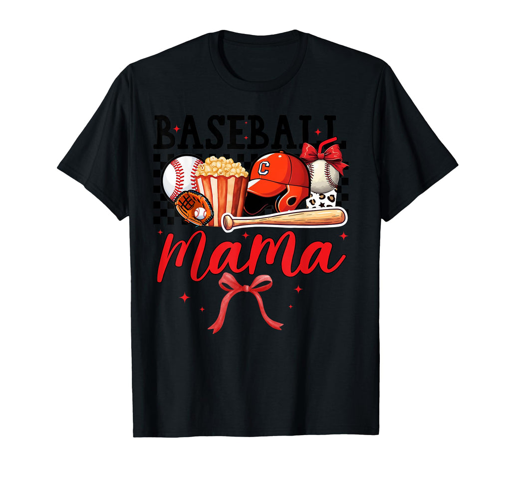 Mama Baseball Softball Popcorn Bat T-Shirt - Unique Graphic Men Women - T-Shirt, Sweatshirt, Hoodie