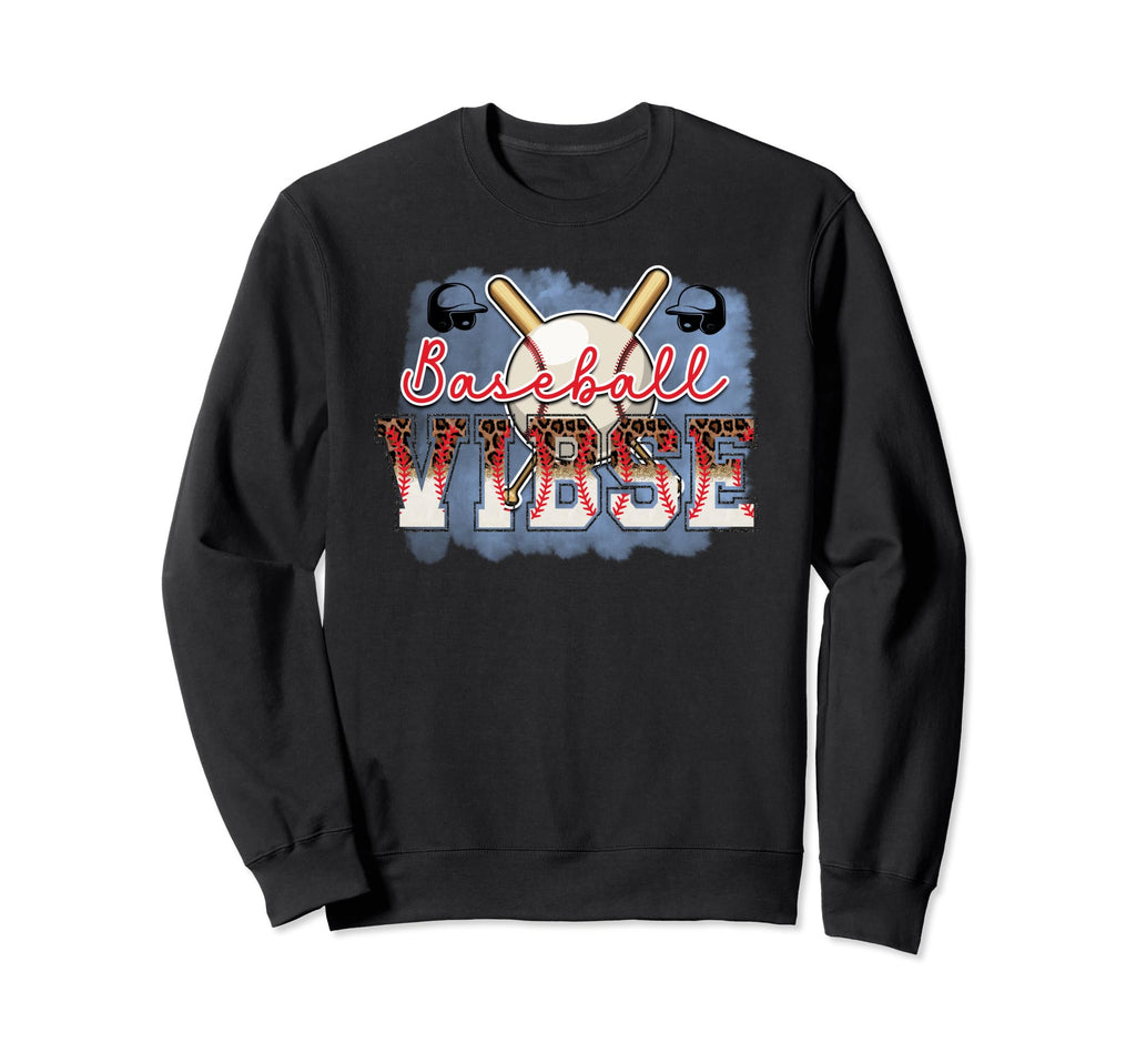 Baseball Vibes Is Baseball Mom Is Sweatshirt - Aesthetic Graphic Unisex - T-Shirt, Sweatshirt, Hoodie