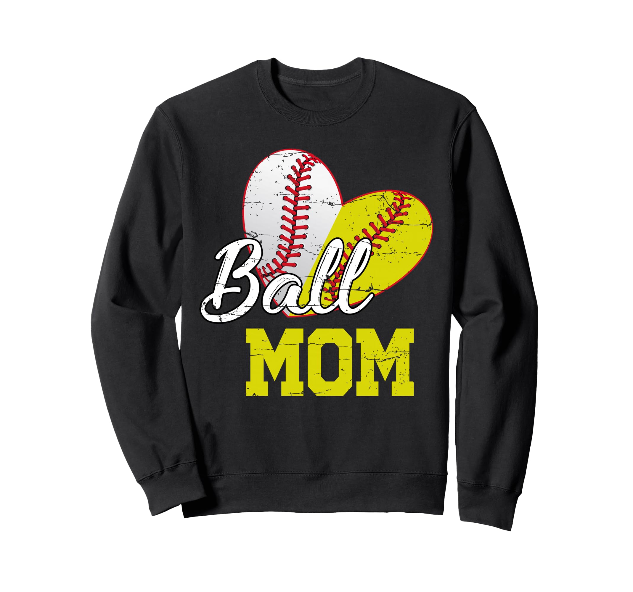 Funny Ball Mom Softball Baseball Sweatshirt - Trendy Graphic for Adults - T-Shirt, Sweatshirt, Hoodie