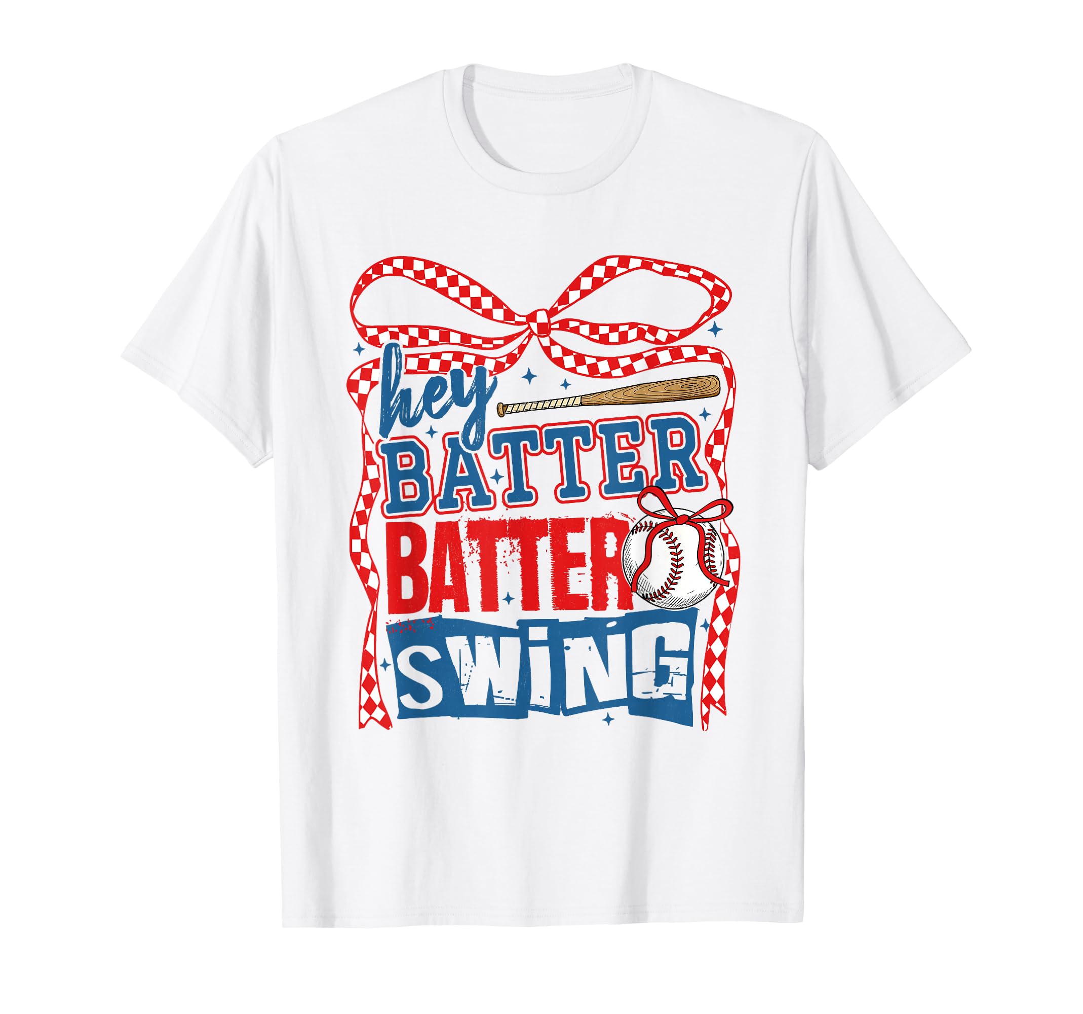 Hey Batter Batter Swing Coquette T-Shirt - Casual Everyday Wear for Adults - T-Shirt, Sweatshirt, Hoodie