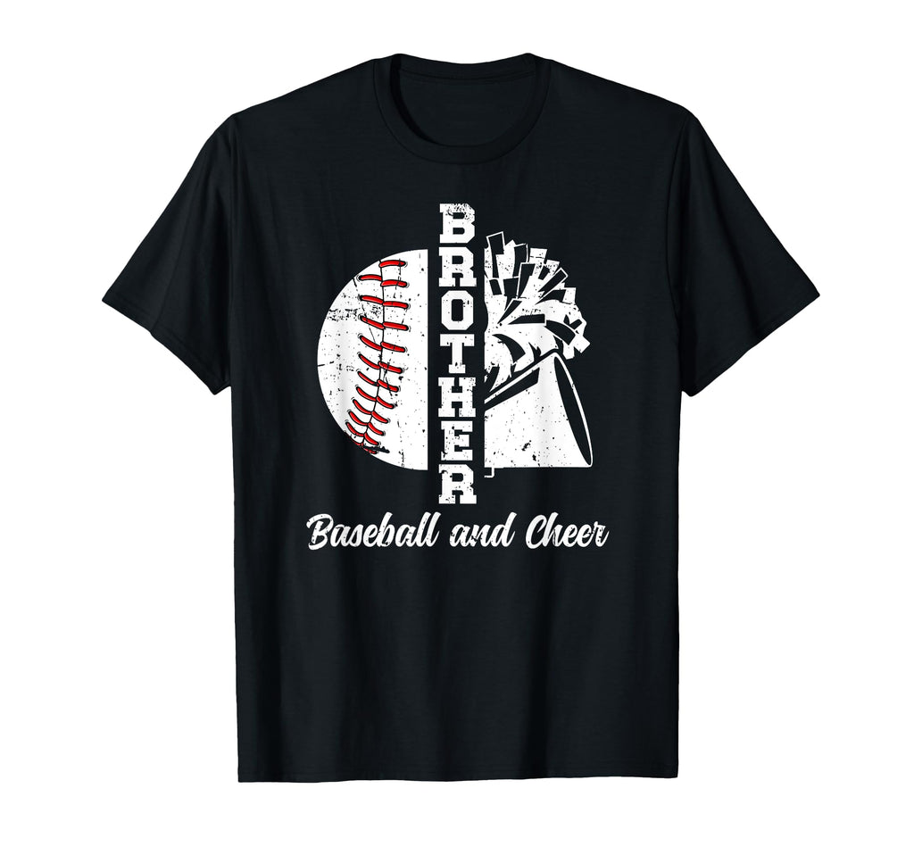 Baseball And Cheer Brother Cheerleading T-Shirt - Aesthetic Graphic Unisex - T-Shirt, Sweatshirt, Hoodie