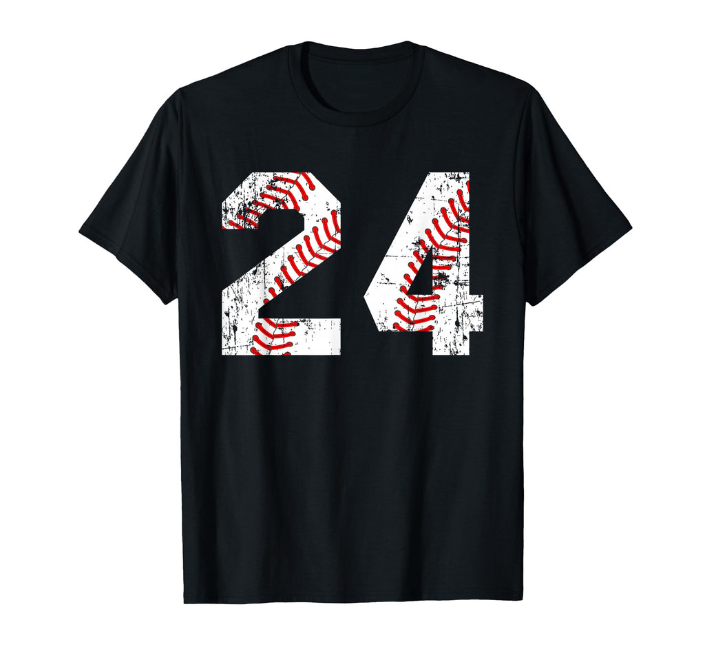 Baseball 24 Jersey Number T-Shirt - Trendy Graphic Men Women - T-Shirt, Sweatshirt, Hoodie