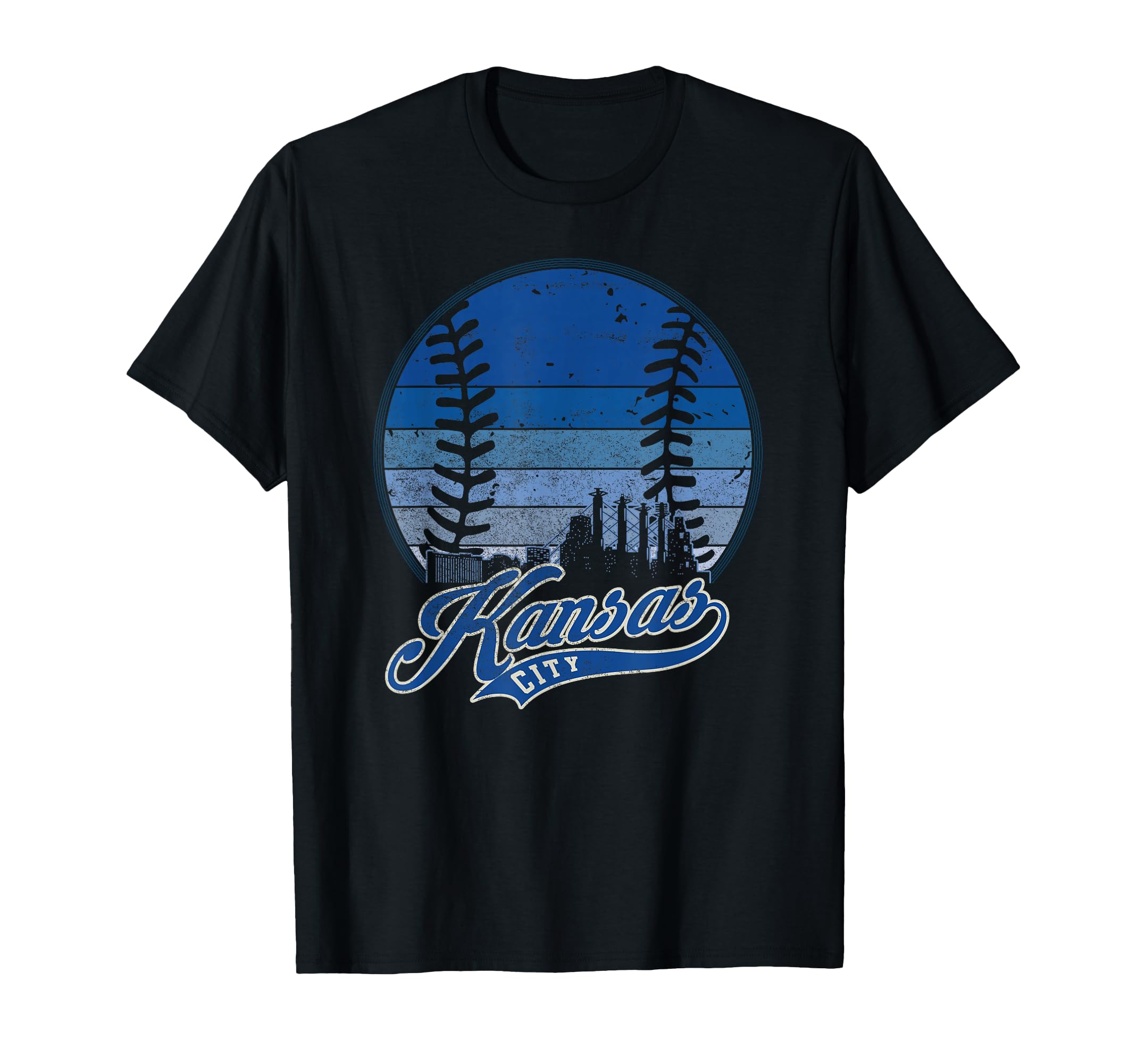 Kansas City Baseball American Us Flag T-Shirt - Casual Everyday Wear Unisex - T-Shirt, Sweatshirt, Hoodie