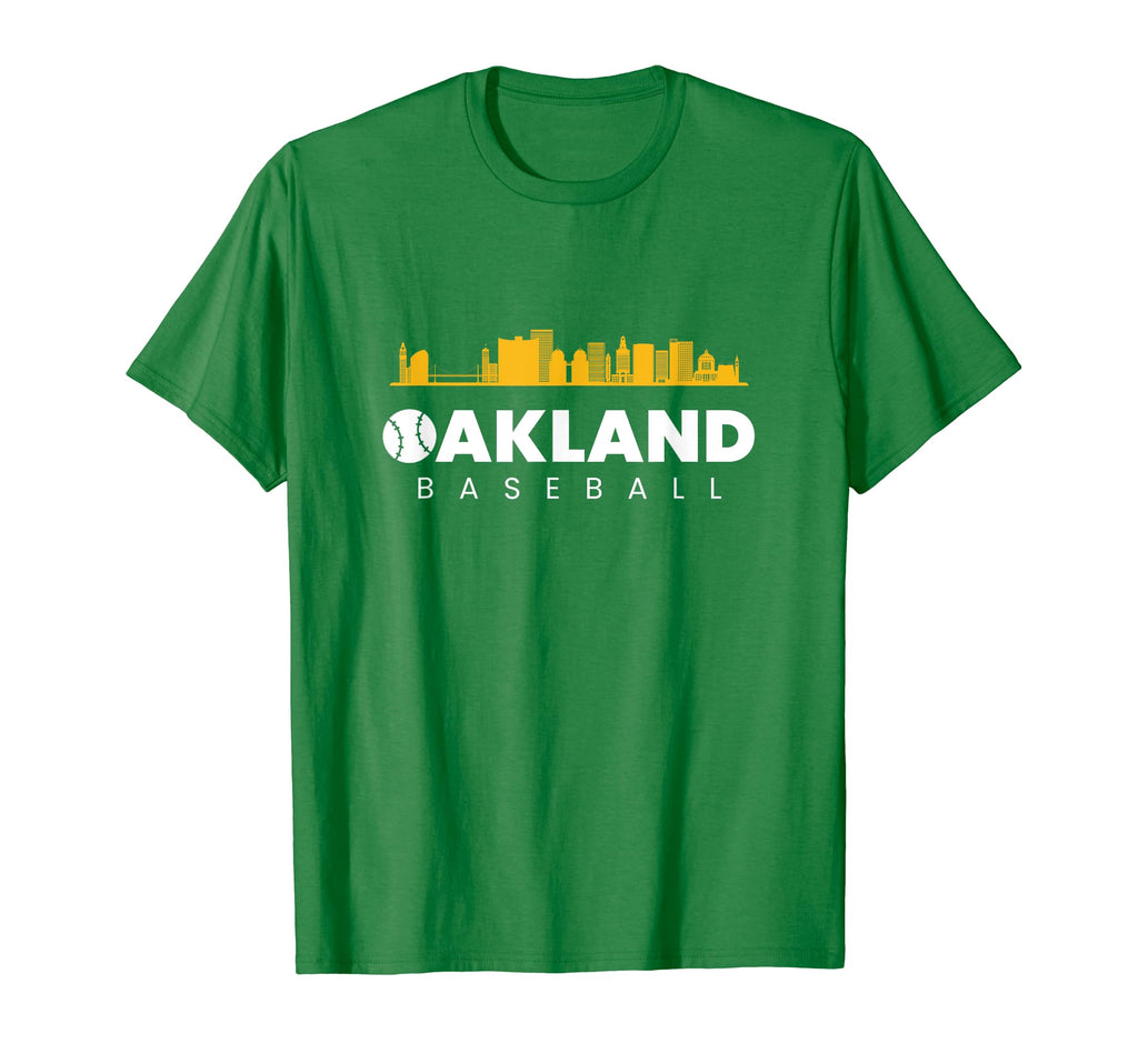 Oakland Baseball City Skyline T-Shirt - Fun Novelty Design for Adults - T-Shirt, Sweatshirt, Hoodie