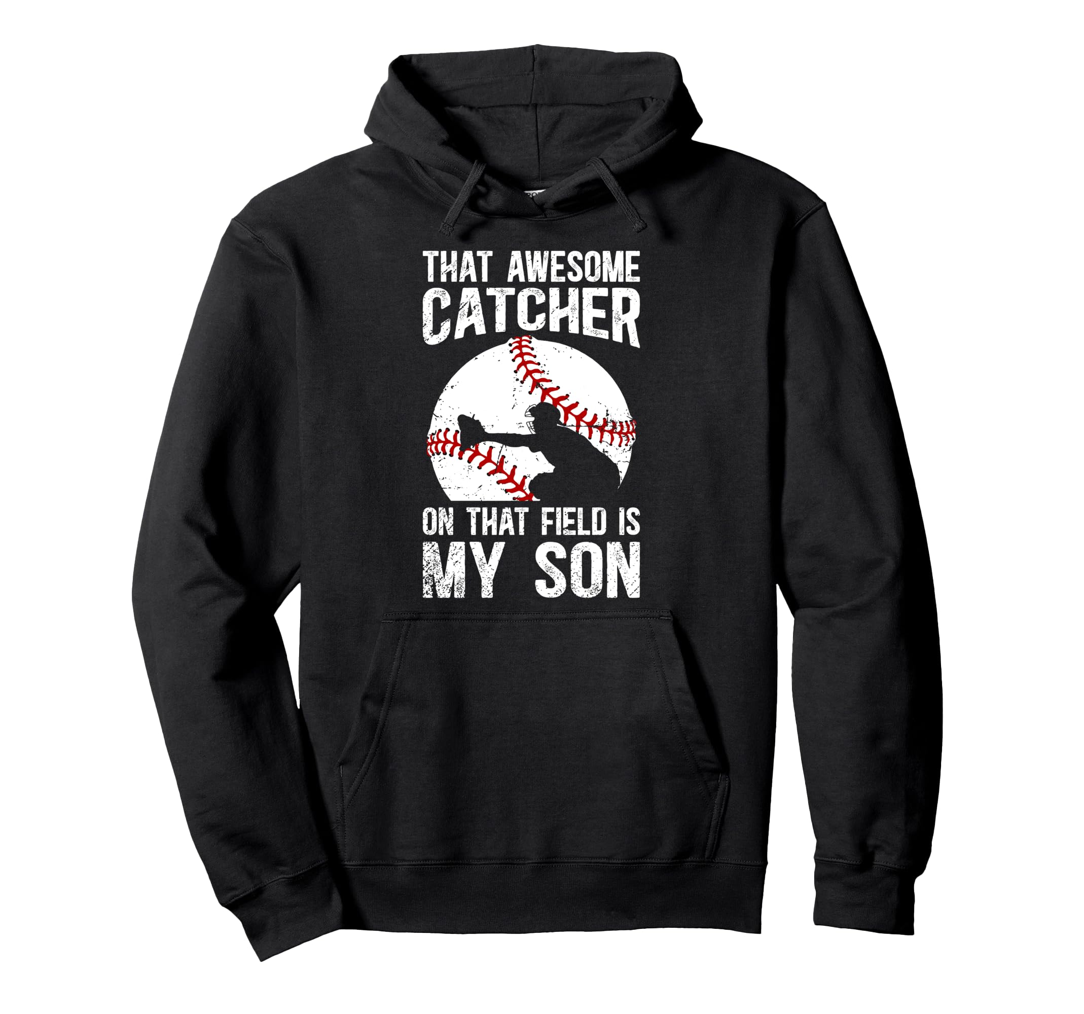 Baseball Catcher Mom Proud Baseball Hoodie - Unique Graphic Men Women - T-Shirt, Sweatshirt, Hoodie