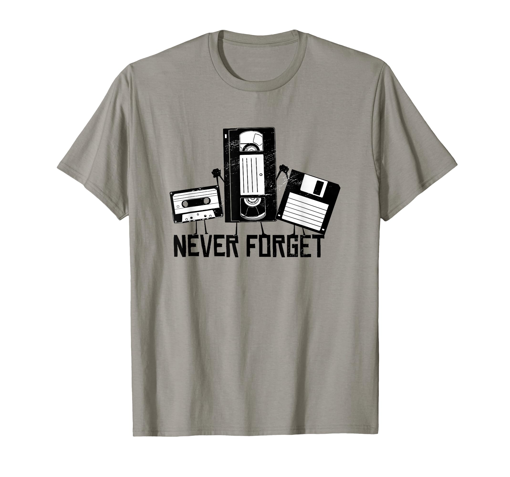 Never Forget Vcr Cassette Tape Floppy T-Shirt - Trendy Graphic Men Women - T-Shirt, Sweatshirt, Hoodie