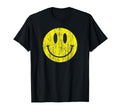 Smily Distressed 80S Acid House Icon T-Shirt - Trendy Graphic Unisex - T-Shirt, Sweatshirt, Hoodie