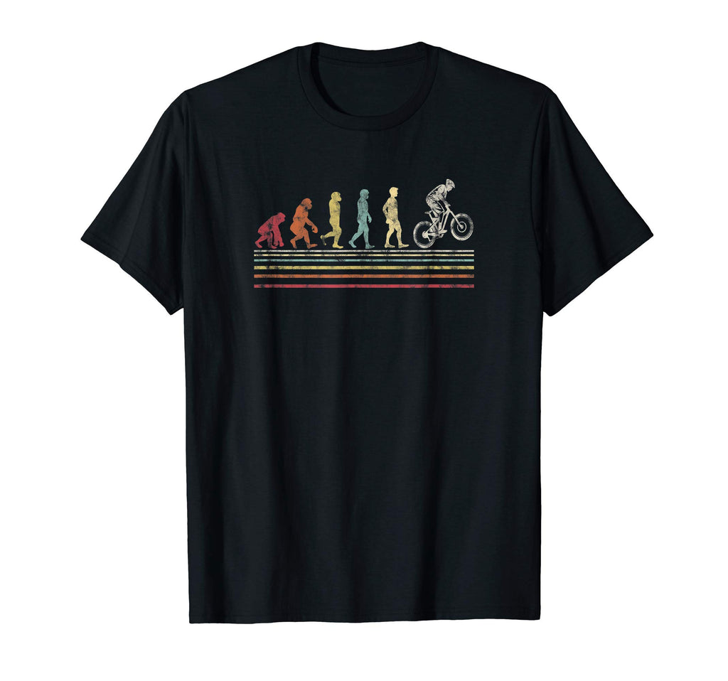 Evolution Mountainbike Bicycle Rainbow T-Shirt - Unique Graphic Men Women - T-Shirt, Sweatshirt, Hoodie