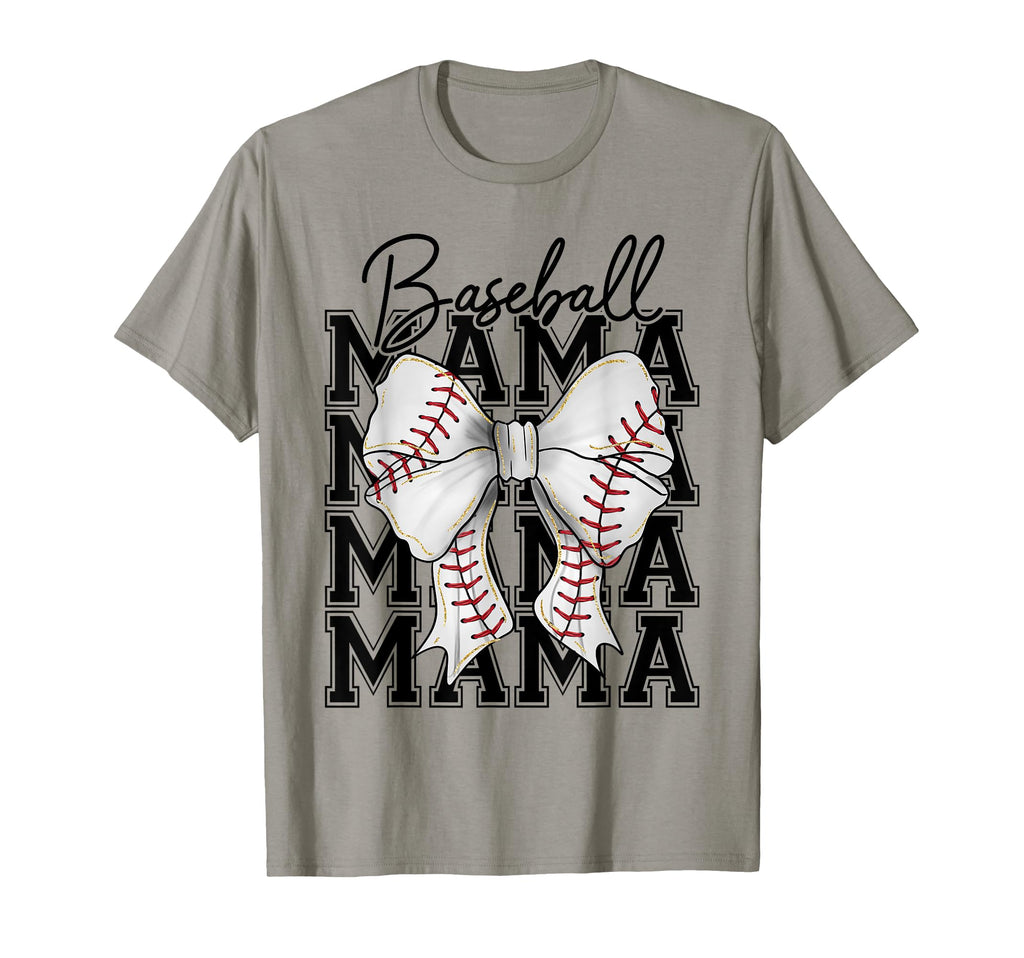 Baseball Mama Mom Coquette Bow Summer T-Shirt - Minimalist Print Unisex - T-Shirt, Sweatshirt, Hoodie