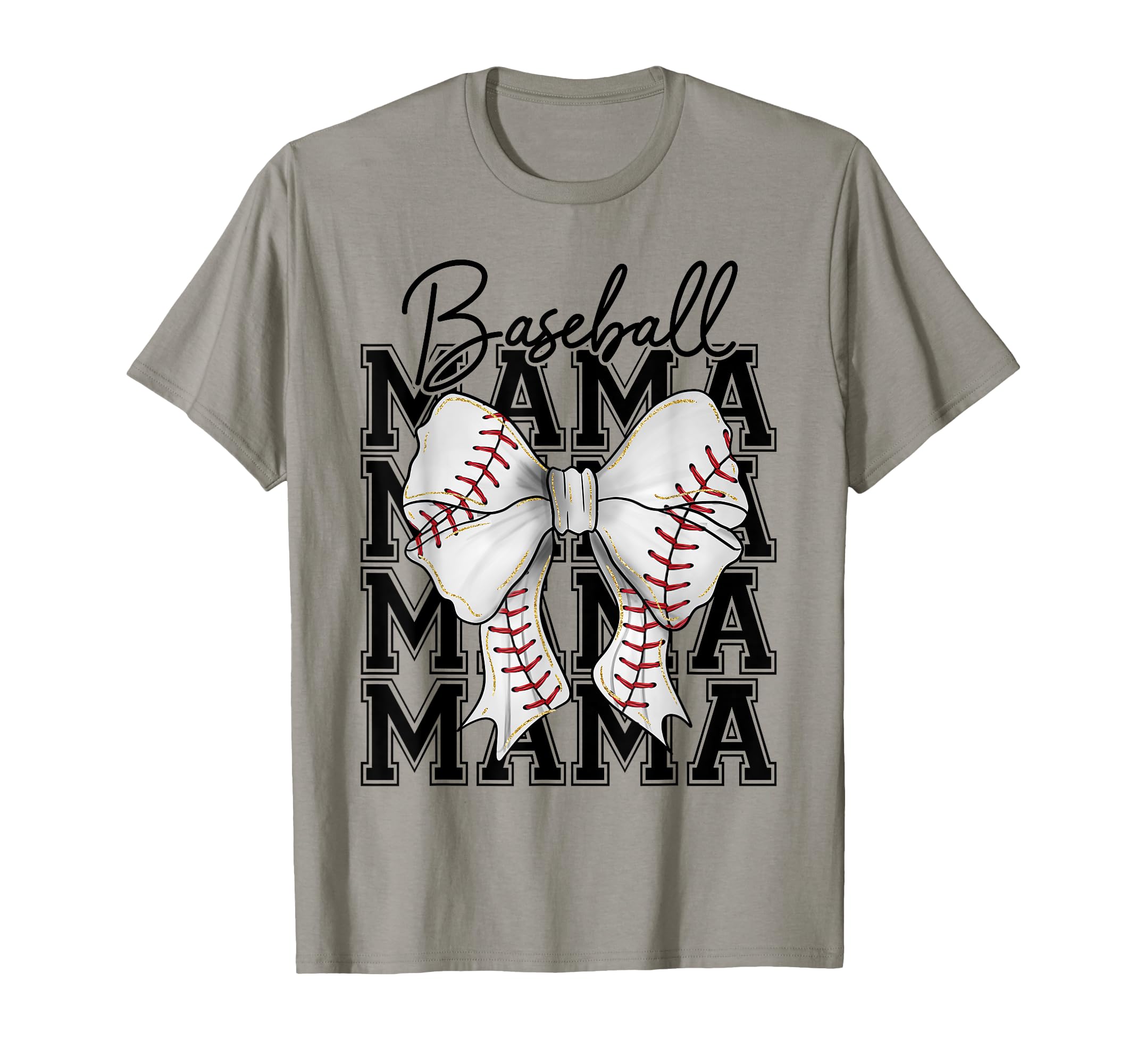 Baseball Mama Mom Coquette Bow Summer T-Shirt - Minimalist Print Unisex - T-Shirt, Sweatshirt, Hoodie