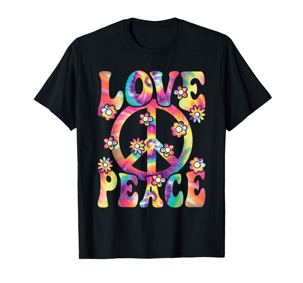 Love Peace Sign 60S 70S Hippie Costume T-Shirt - Trendy Graphic Unisex - T-Shirt, Sweatshirt, Hoodie