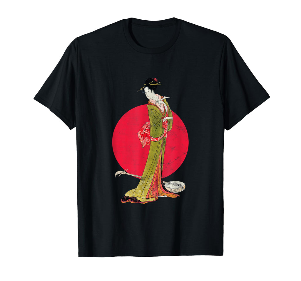 Geisha Distressed T-Shirt - Fun Novelty Design Men Women - T-Shirt, Sweatshirt, Hoodie