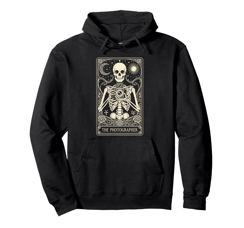 Photographer Tarot Card Camera Photo Hoodie - Novelty Apparel Men Women - T-Shirt, Sweatshirt, Hoodie