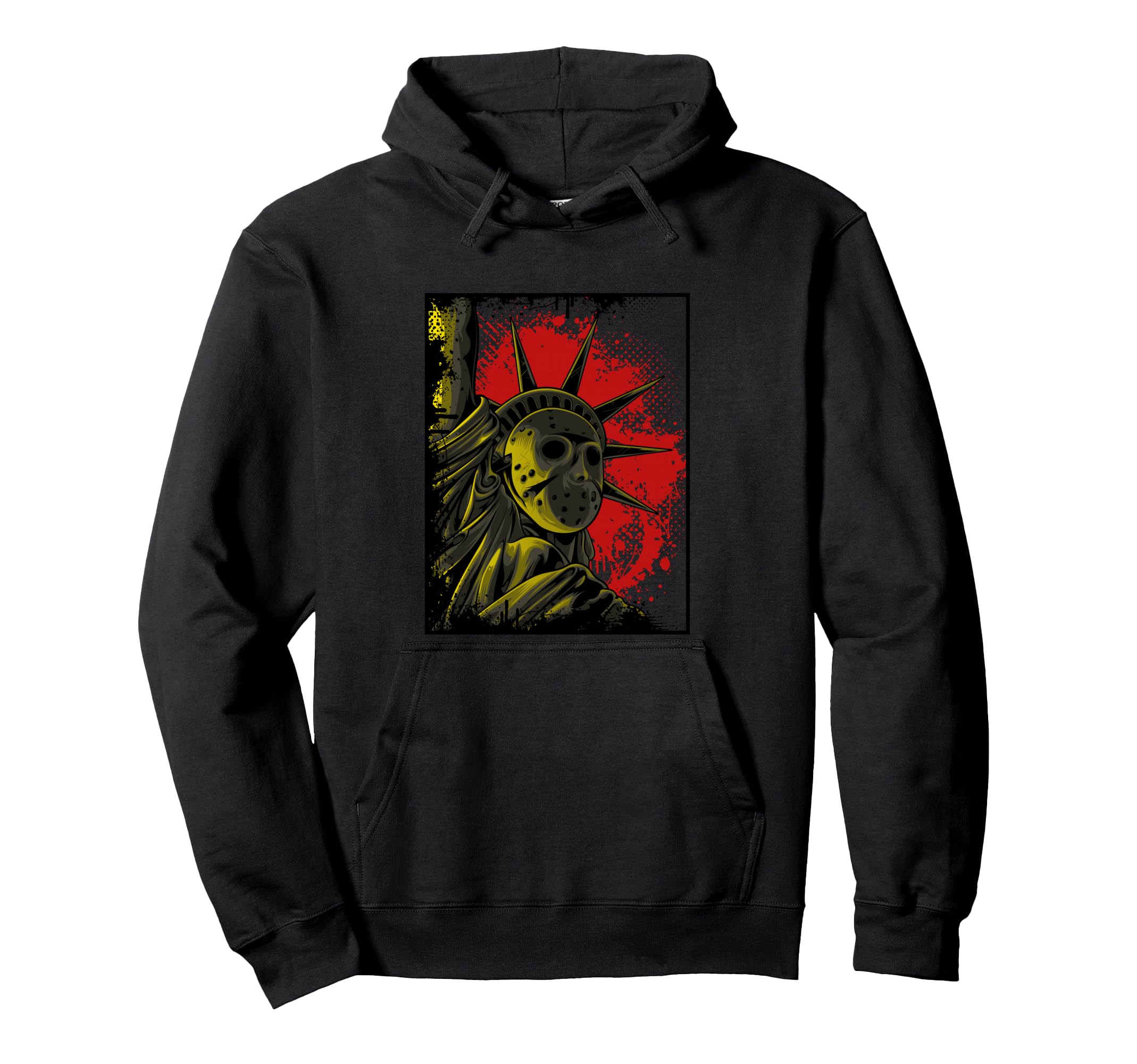 Statue Liberty Halloween Aesthetic Edgy Hoodie - Graphic Print Unisex - T-Shirt, Sweatshirt, Hoodie