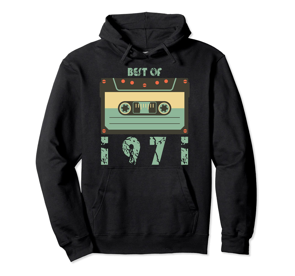 Best 1971 Cassette Tape Birthday Hoodie - Streetwear Style for Adults - T-Shirt, Sweatshirt, Hoodie