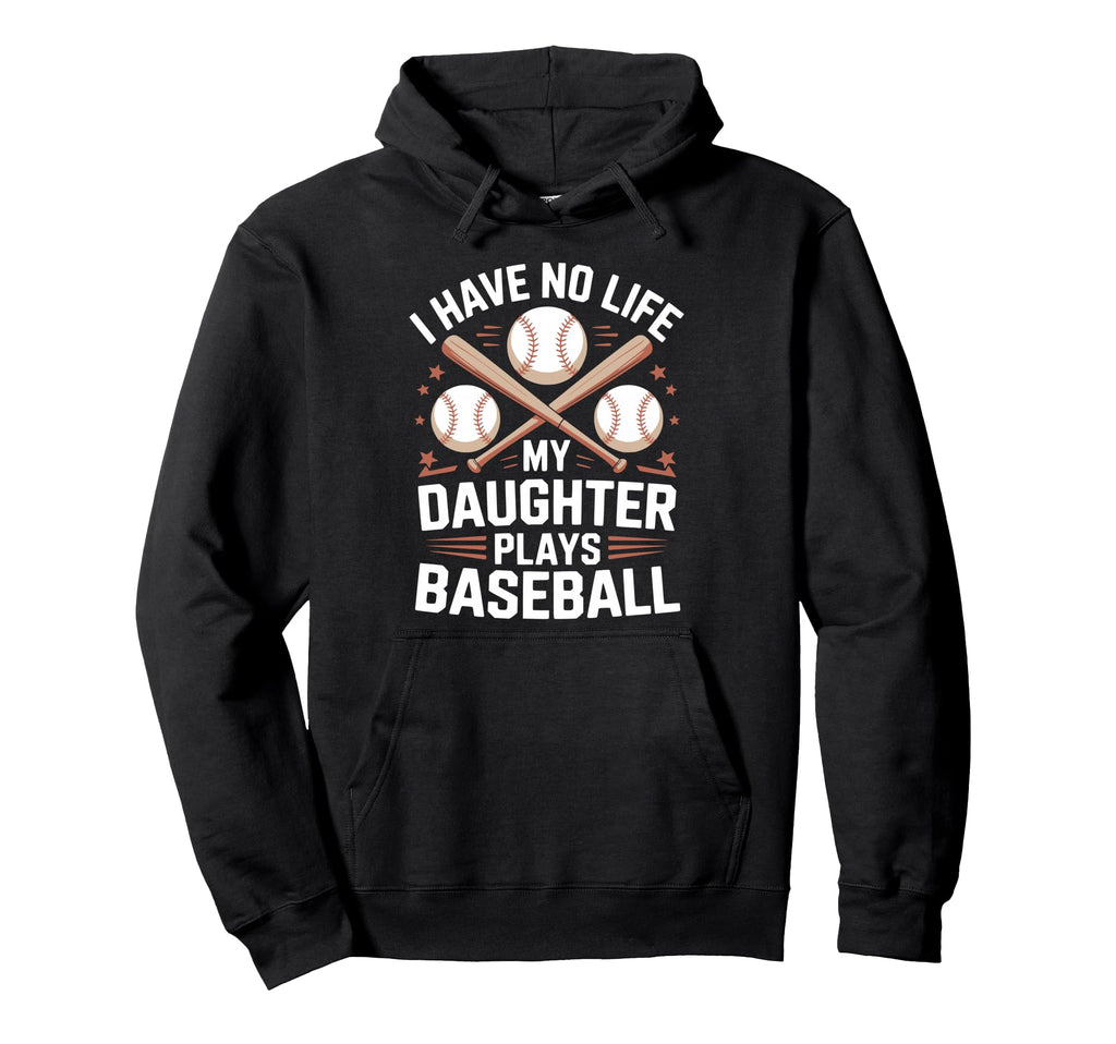 Funny Baseball Parents Daughter Mom Hoodie - Custom Art Print Men Women - T-Shirt, Sweatshirt, Hoodie