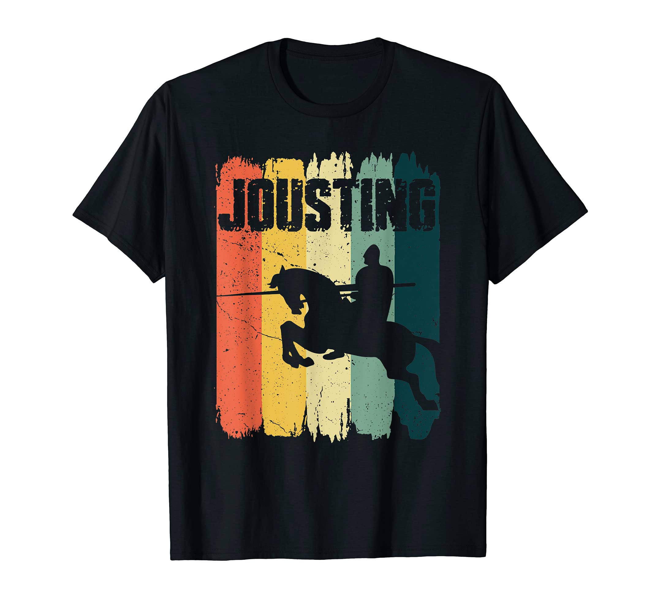 Medieval Knight Jousting Sunset T-Shirt - Minimalist Print Unisex - T-Shirt, Sweatshirt, Hoodie