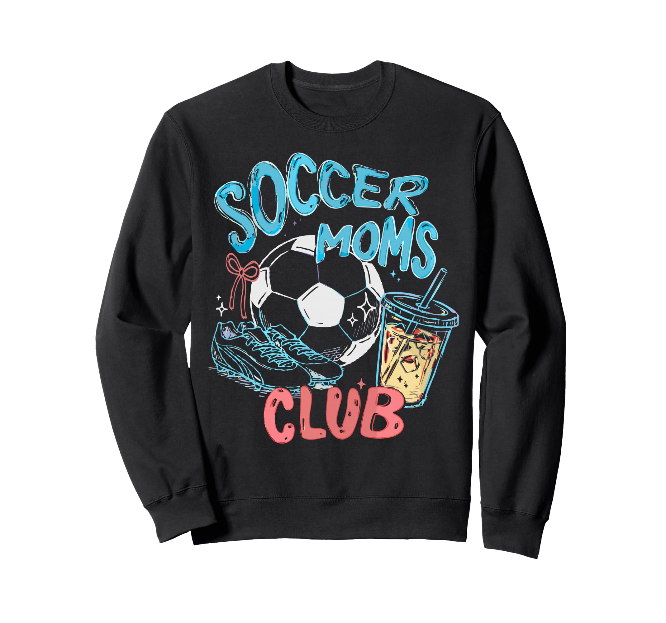 Soccer Moms Club Game Day Sports Baller Sweatshirt - Trendy Graphic Unisex - T-Shirt, Sweatshirt, Hoodie