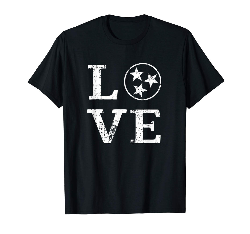 Distressed Tennessee State Flag Love T-Shirt - Trendy Graphic for Adults - T-Shirt, Sweatshirt, Hoodie