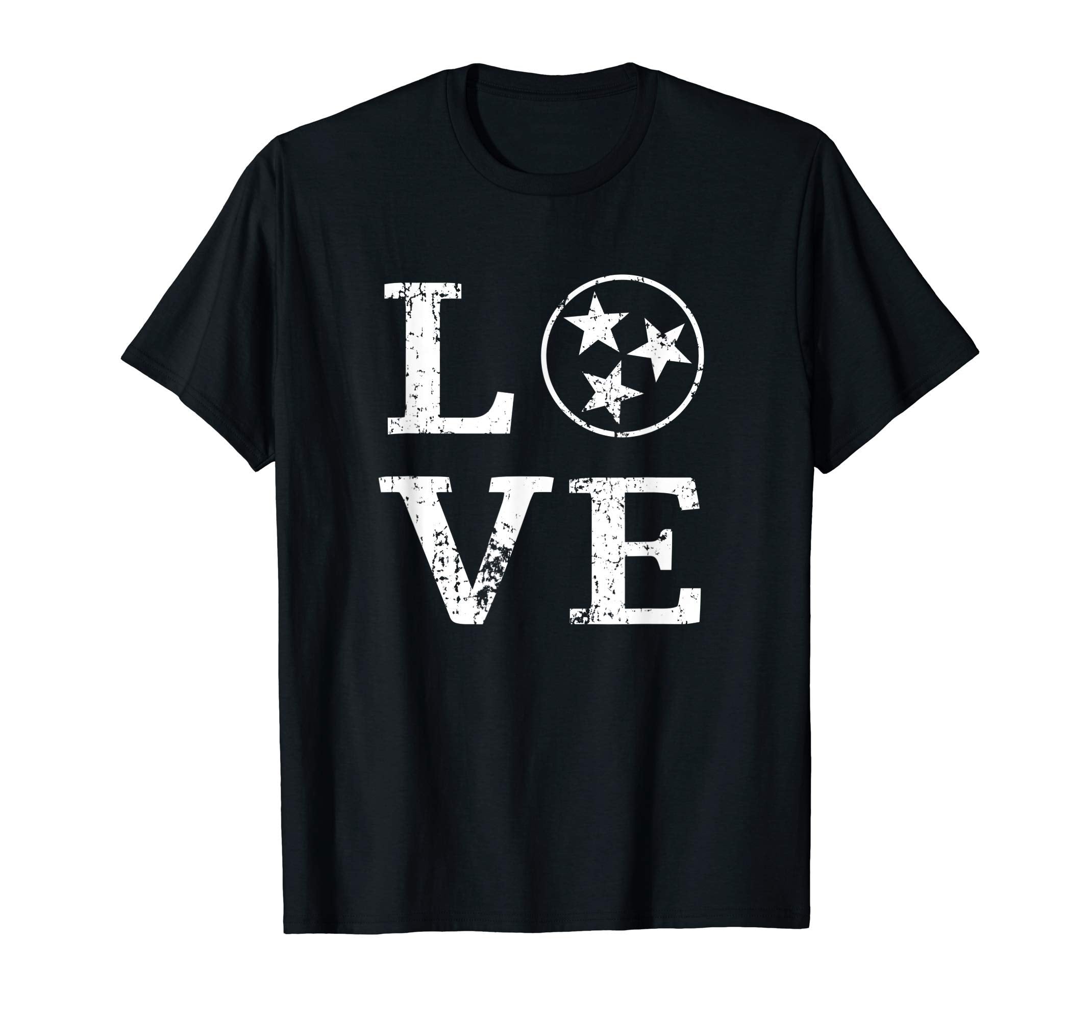 Distressed Tennessee State Flag Love T-Shirt - Trendy Graphic for Adults - T-Shirt, Sweatshirt, Hoodie