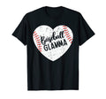Baseball Glamma Heart Baseball Grandma T-Shirt - Minimalist Print Unisex - T-Shirt, Sweatshirt, Hoodie