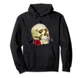 Vaporwave Aesthetic Techwear Skull Hoodie - Graphic Print for Adults - T-Shirt, Sweatshirt, Hoodie