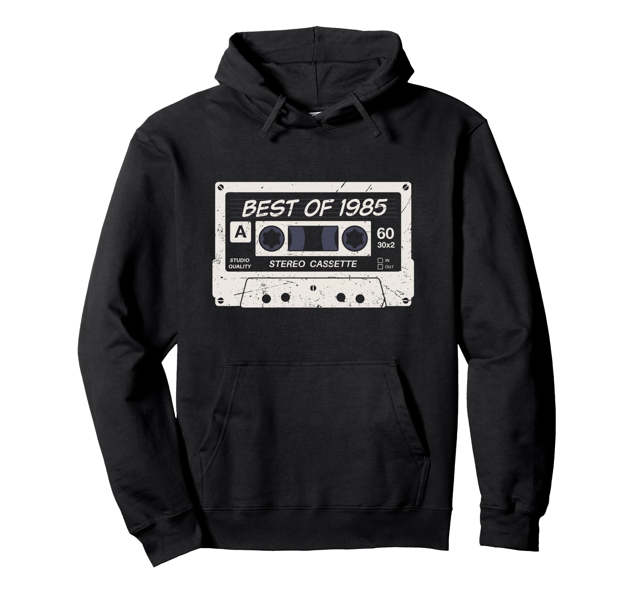Mixtape Birthday Best 1985 Cassette Hoodie - Minimalist Print for Adults - T-Shirt, Sweatshirt, Hoodie