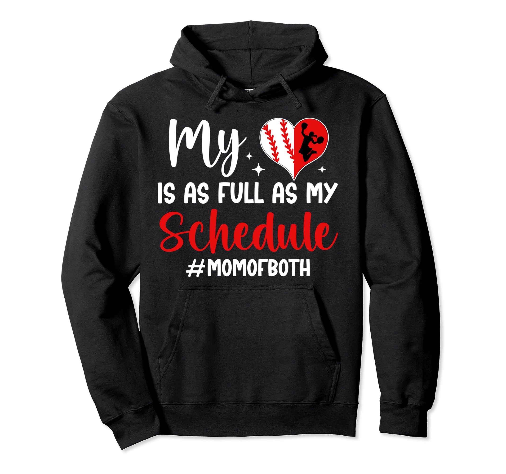 Mom Both Proud Cheer And Baseball Mom Hoodie - Minimalist Print Men Women - T-Shirt, Sweatshirt, Hoodie