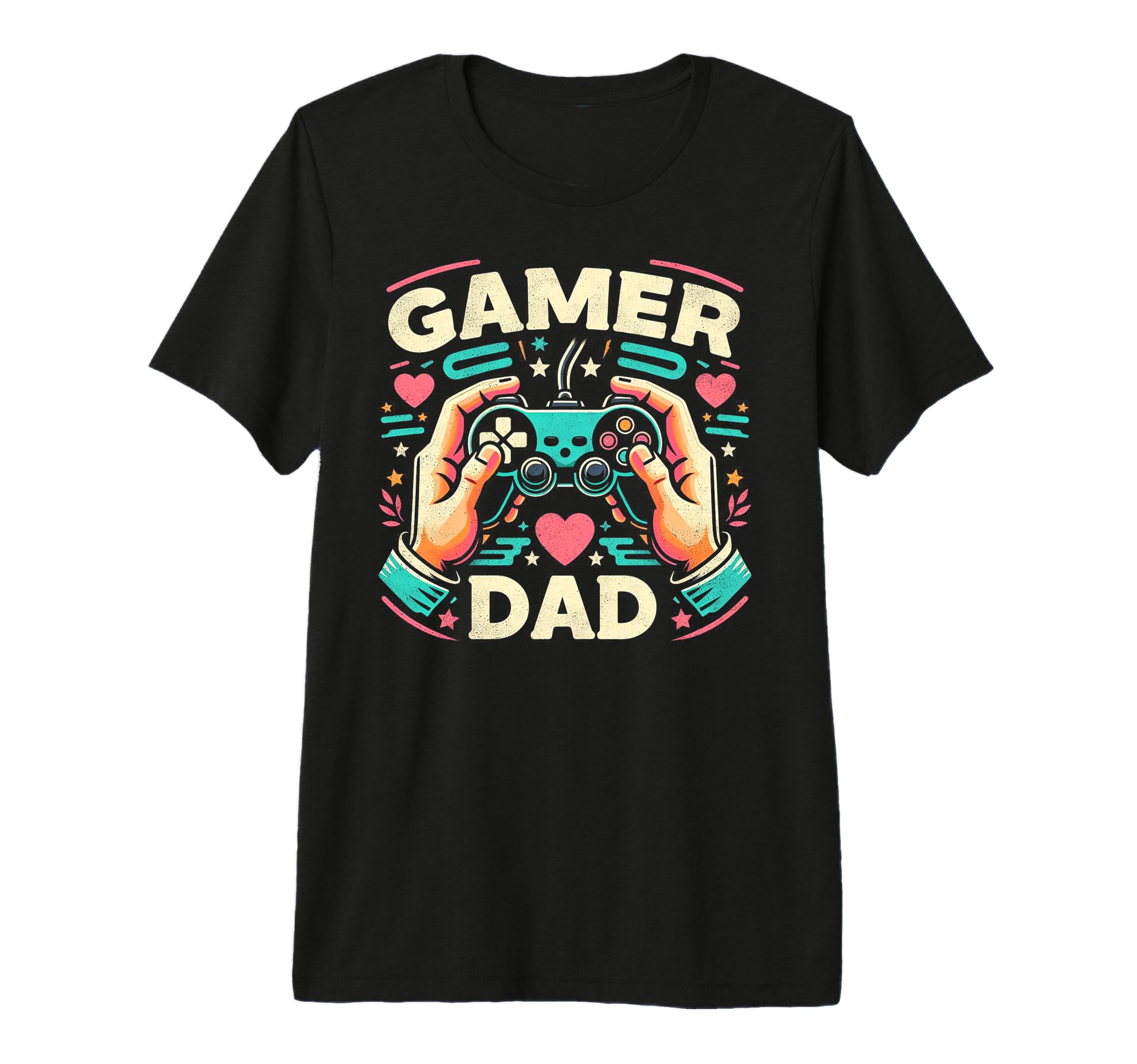 Gamer Dad Game Controller Gaming Video T-Shirt - Trendy Graphic for Adults - T-Shirt, Sweatshirt, Hoodie
