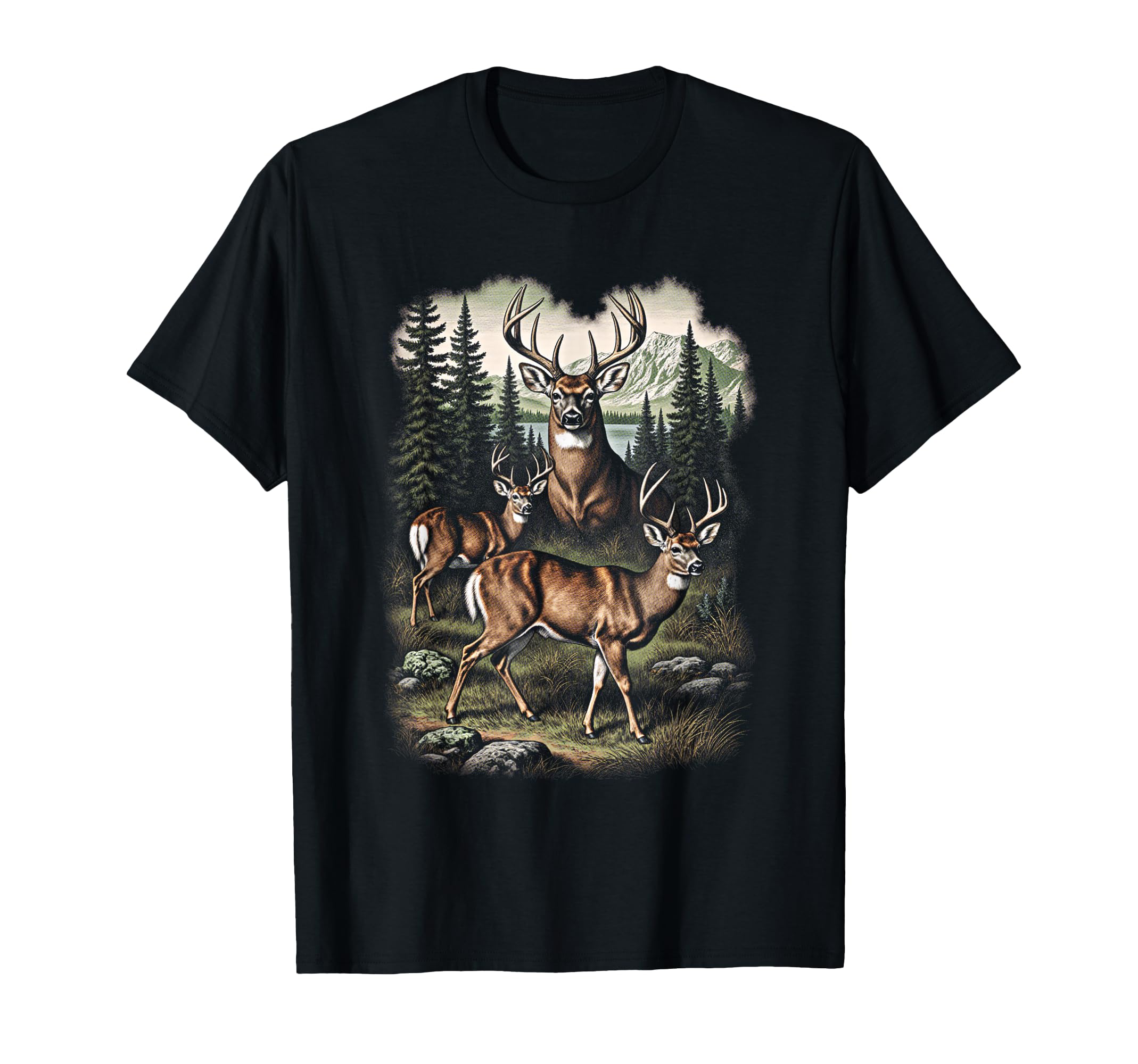 Grunge Deer 90S T-Shirt - Fun Novelty Design Men Women - T-Shirt, Sweatshirt, Hoodie