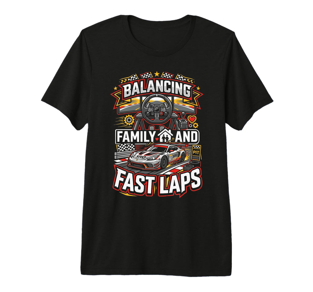 Mens Sim Racing Dad Virtual Racing T-Shirt - Aesthetic Graphic for Adults - T-Shirt, Sweatshirt, Hoodie
