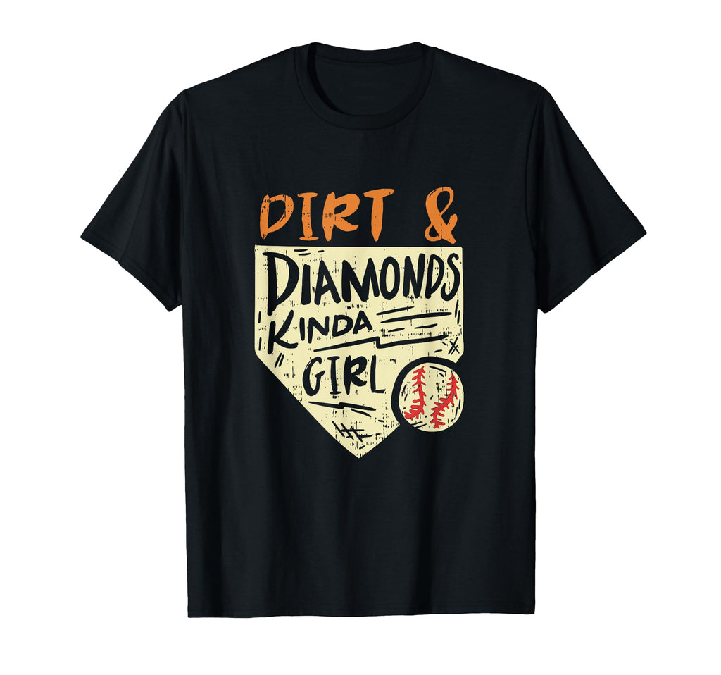 Fun Softball Baseball Dirt Diamonds T-Shirt - Trendy Graphic for Adults - T-Shirt, Sweatshirt, Hoodie