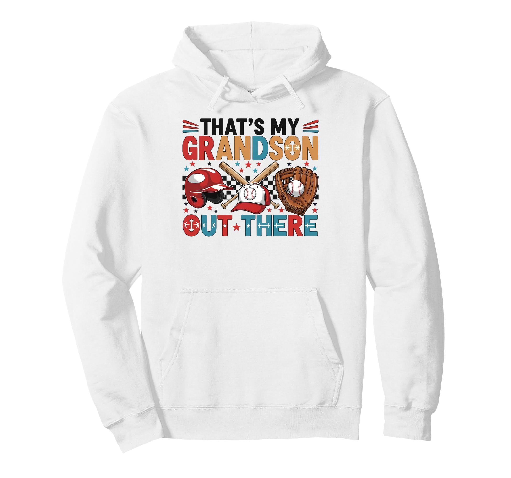 Proud Baseball Grandma Supporting Hoodie - Unique Graphic for Adults - T-Shirt, Sweatshirt, Hoodie