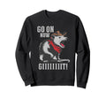 Go Now Git Cowboy Opossum Western Sweatshirt - Novelty Apparel for Adults - T-Shirt, Sweatshirt, Hoodie
