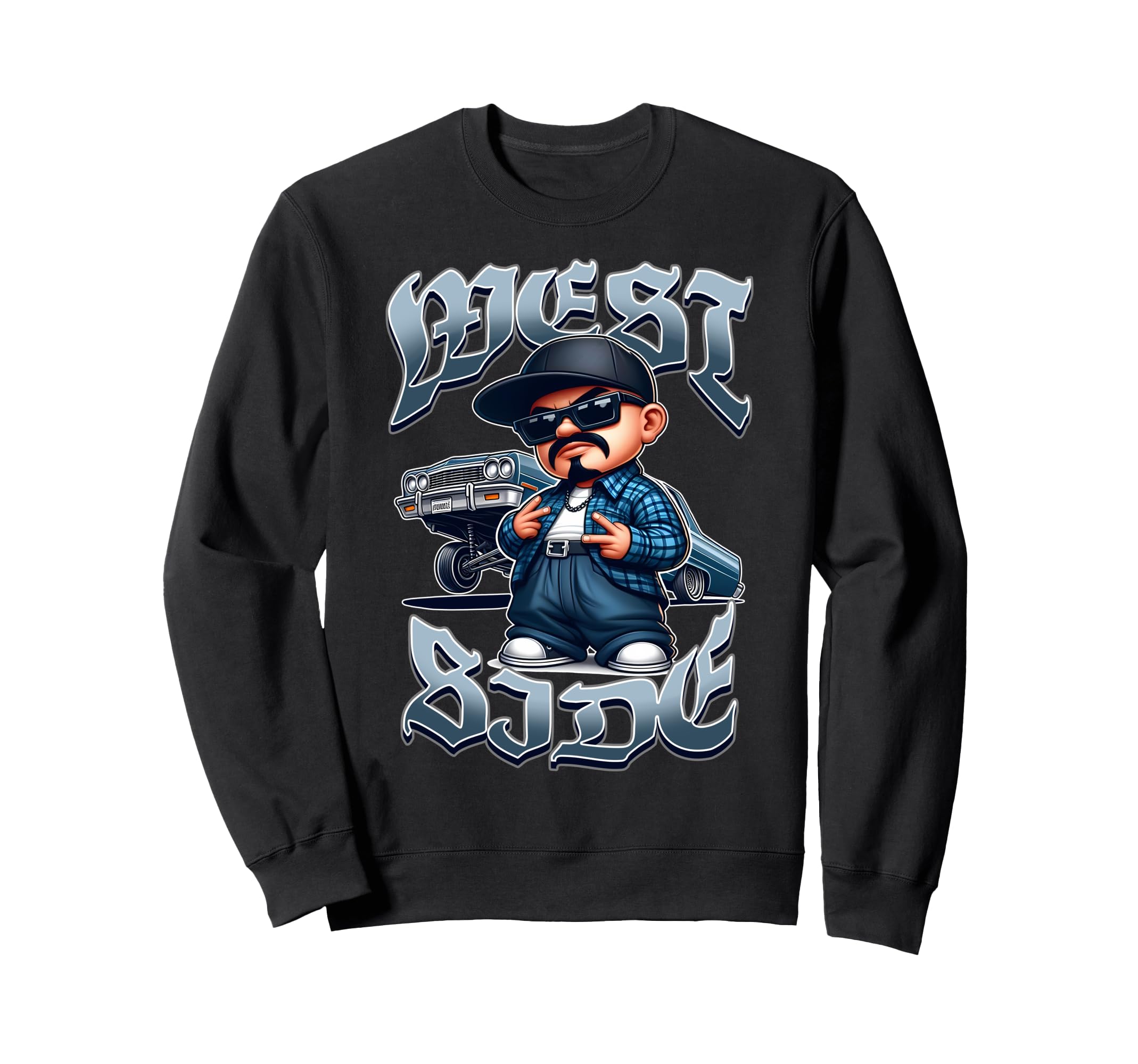 Low Rider Westside Hand Sign Gang Sweatshirt - Trendy Graphic for Adults - T-Shirt, Sweatshirt, Hoodie