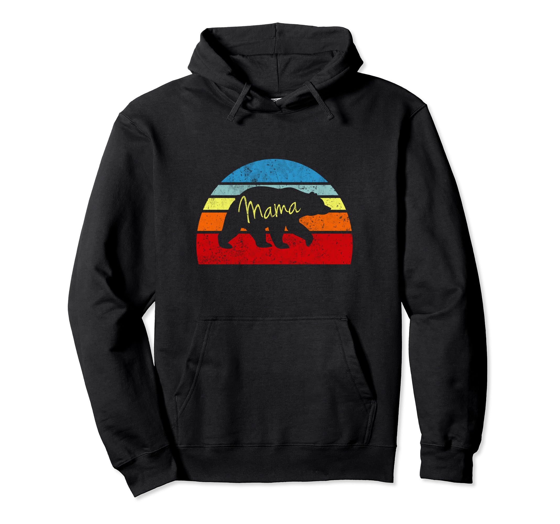 Mama Bear Distressed Sweatshirt - Graphic Print Unisex - T-Shirt, Sweatshirt, Hoodie
