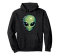 Alien Head Space Glitch Vaporwave Hoodie - Fun Novelty Design Unisex - T-Shirt, Sweatshirt, Hoodie