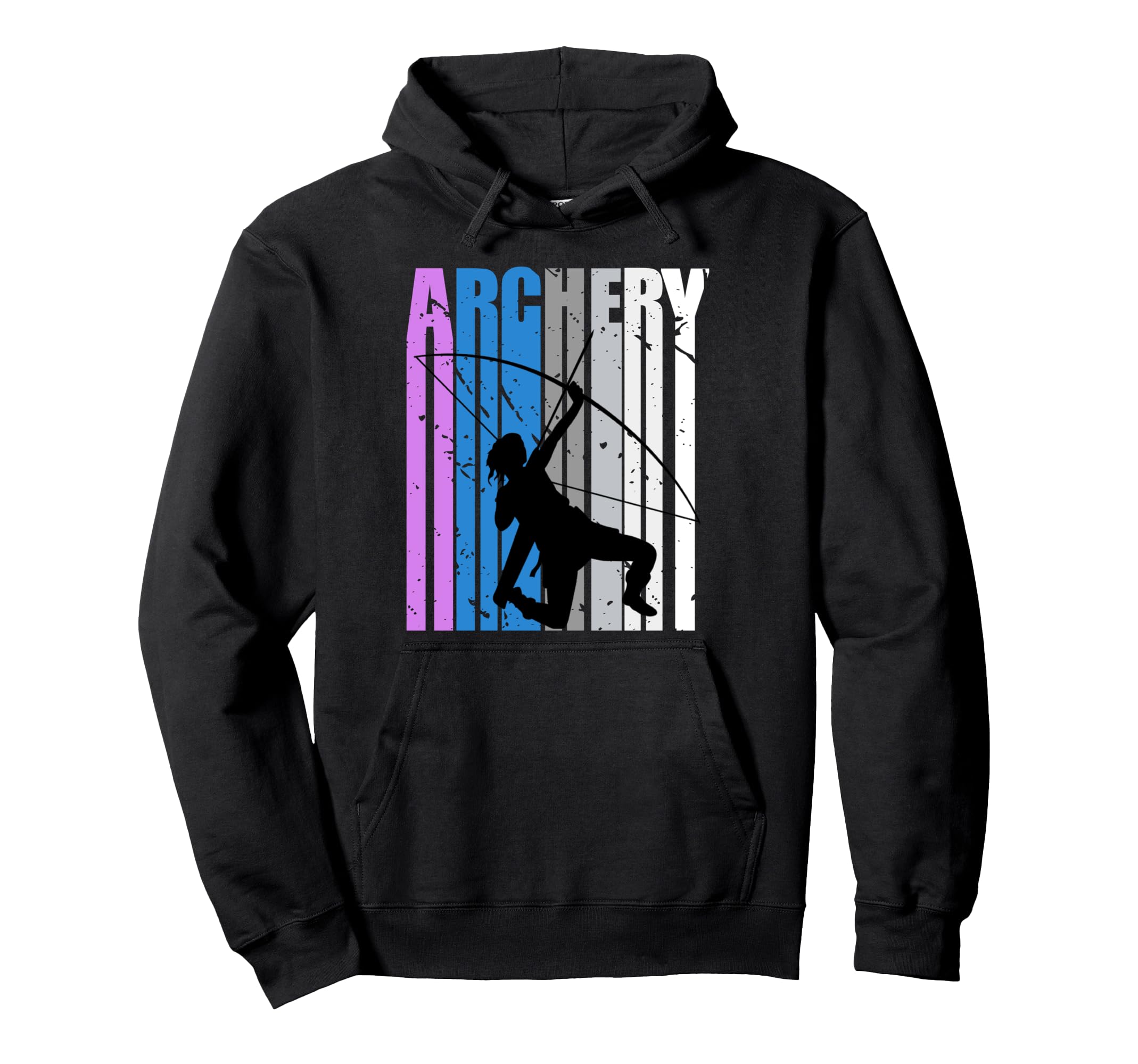 Archery Birthday Archer Distressed Hoodie - Aesthetic Graphic Unisex - T-Shirt, Sweatshirt, Hoodie