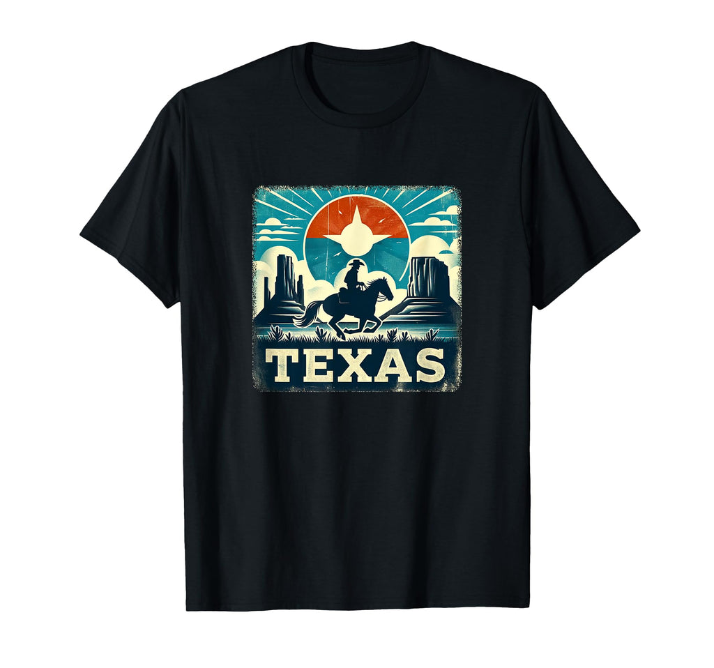 Texas Cowboy Rustic T-Shirt - Unique Graphic Unisex - T-Shirt, Sweatshirt, Hoodie