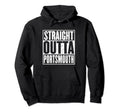 Straight Outta Portsmouth Distressed Hoodie - Graphic Print for Adults - T-Shirt, Sweatshirt, Hoodie