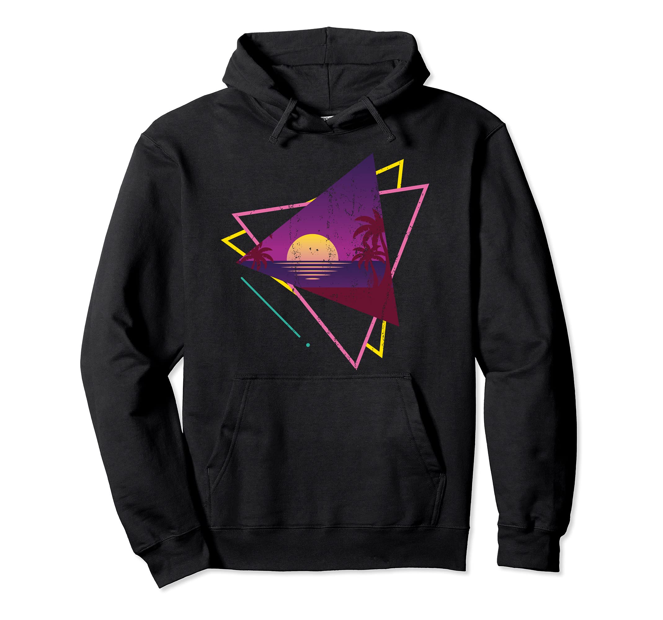 Tropical Sunset 90S Art Vaporwave Hoodie - Streetwear Style Unisex - T-Shirt, Sweatshirt, Hoodie