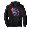 Wolf Vaporwave Aesthetic Synthwave Hoodie - Fun Novelty Design for Adults - T-Shirt, Sweatshirt, Hoodie