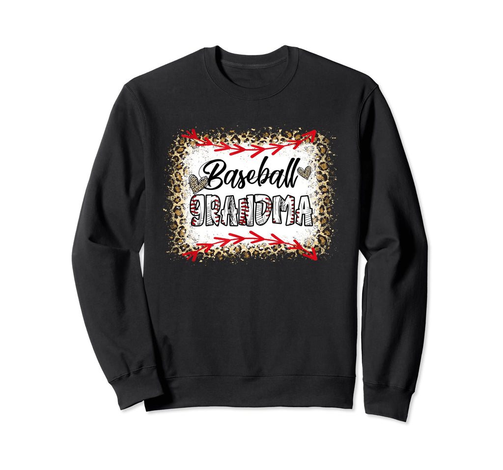 Funny Baseball Grandma Leopard Sweatshirt - Custom Art Print Men Women - T-Shirt, Sweatshirt, Hoodie