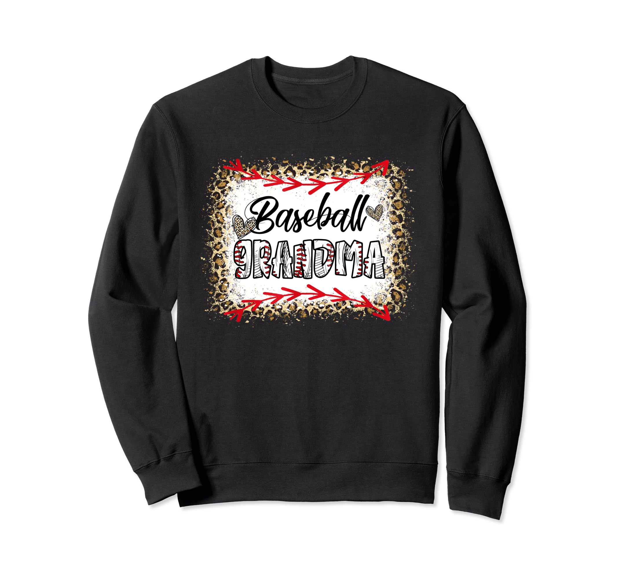 Funny Baseball Grandma Leopard Sweatshirt - Custom Art Print Men Women - T-Shirt, Sweatshirt, Hoodie
